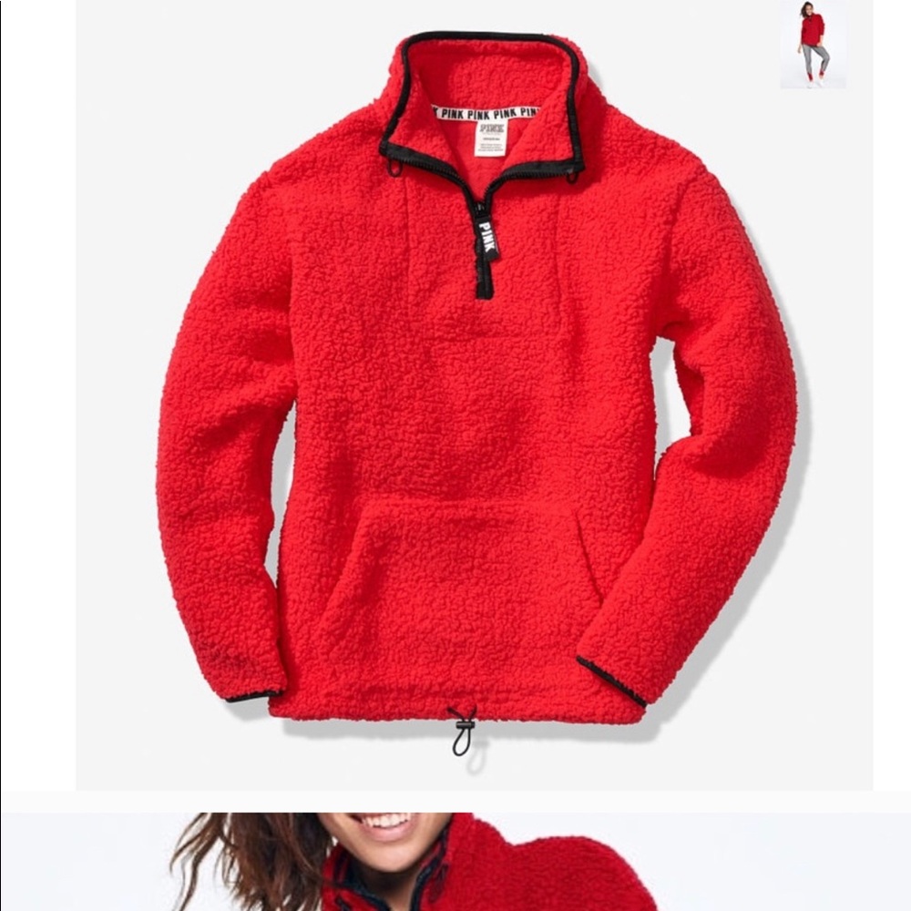 Not selling ISO of red Sherpa sweater